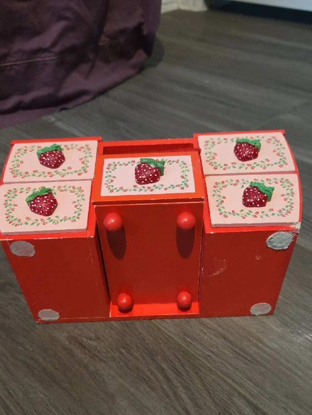Strawberry Shortcake Wooden Jewelry Box with Mirror